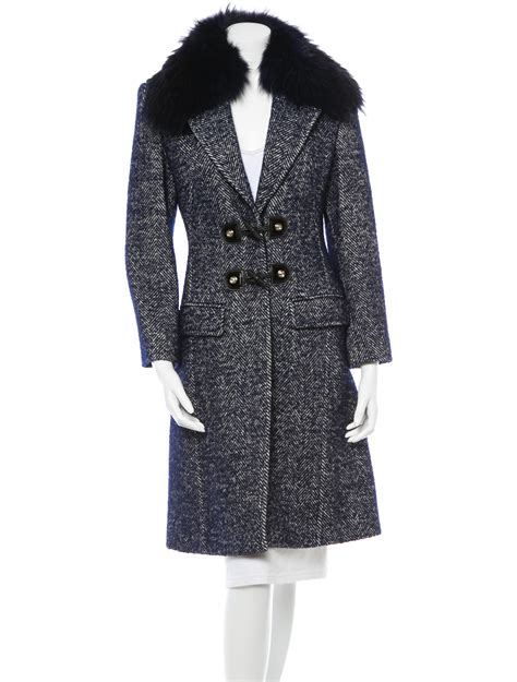 versace fur collar coat|versace coats for sale.